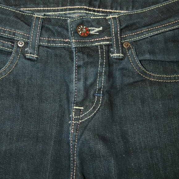 Evisu Puma Jeans Ladies 28 x 30 Dark Denim Straight - Picture 6 of 15